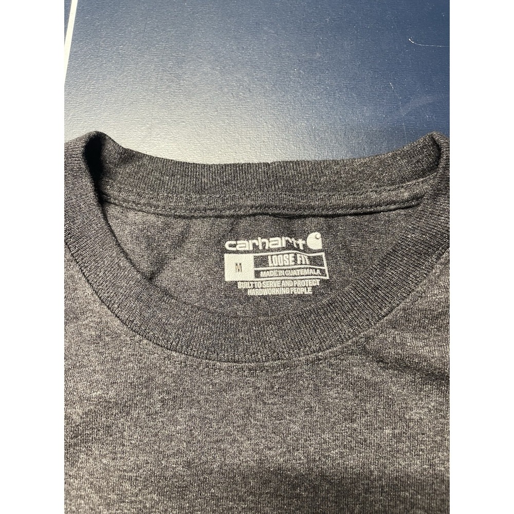 Carhartt Men's Gray Loose Fit Short Sleeve T-Shirt Medium - Picture 3 of 5